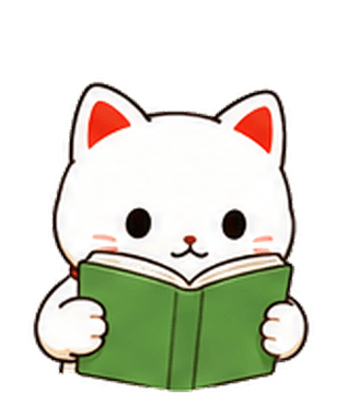 Mascot reading a book